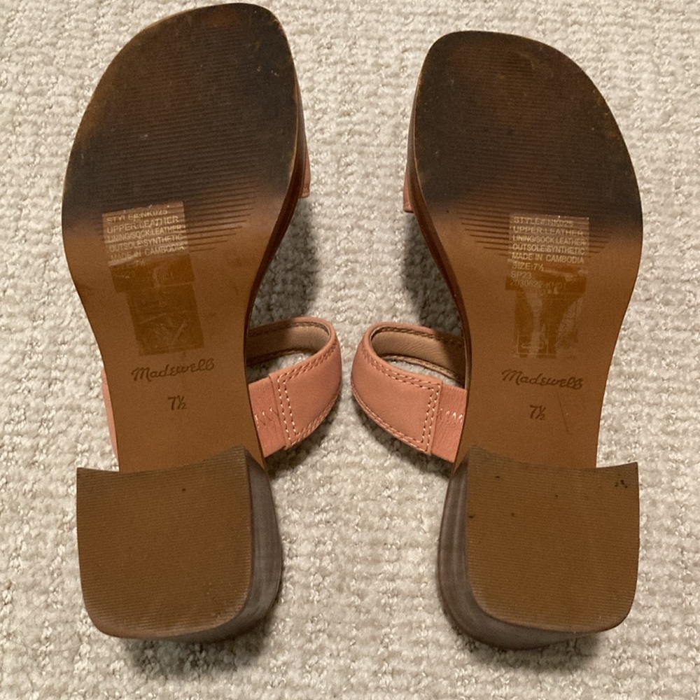 Madewell Saige Double Strap Sandal in Pink Leather - Picture 6 of 7